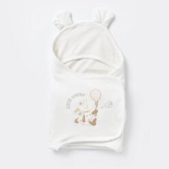 Emmaillotage biologique avec ceinture lombaire 2 en 1 blanc- Bibaby