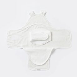 Emmaillotage biologique avec ceinture lombaire 2 en 1 blanc- Bibaby