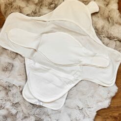 Emmaillotage biologique avec ceinture lombaire 2 en 1 blanc- Bibaby
