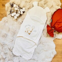 Emmaillotage biologique avec ceinture lombaire 2 en 1 blanc- Bibaby
