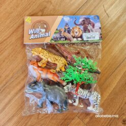 Lot De 6 Animaux De La savane + arbre - Wild Animal