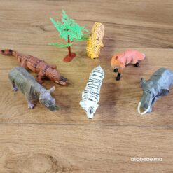 Lot De 6 Animaux De La savane + arbre - Wild Animal