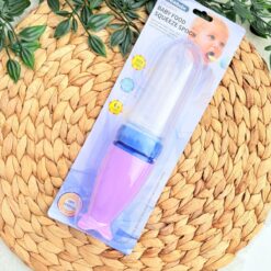 Cuillère-Biberon d’Apprentissage en Silicone (90ml) – Doseur Purée & Compote Anti-Gâchis