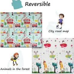 Tapis mousse antichoc pliable bébé 200 X 180 cm