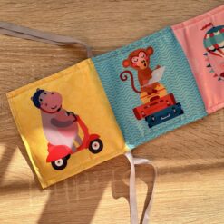 Livre bébé double face en tissu : fold and play