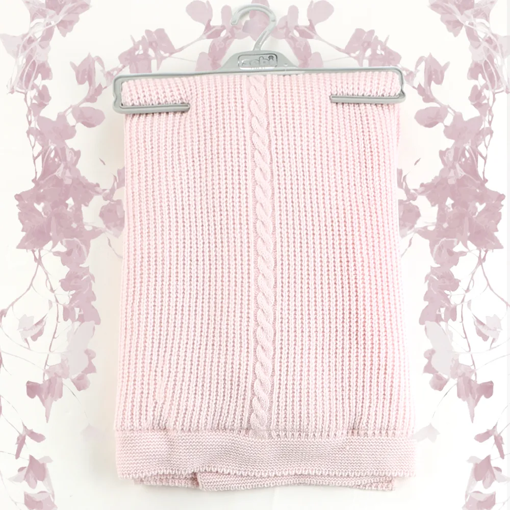 Couverture Tricot doublée polaire