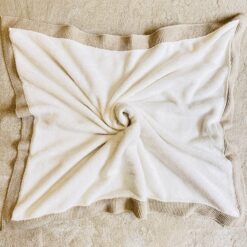 Couverture Tricot doublée polaire