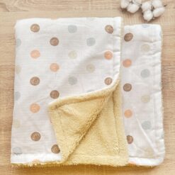 Couverture bébé double faces Coton/polaire toute saison