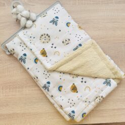 Couverture bébé double faces Coton/polaire toute saison