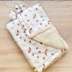 Couverture bébé double faces Coton/polaire toute saison