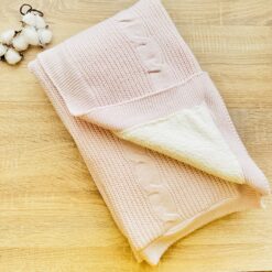 Couverture Tricot doublée polaire