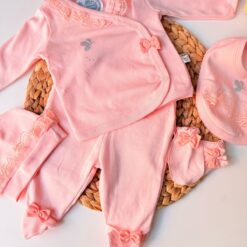 Pack naissance 5 Pcs motif Nœuds - Hyper Mignon pour Filles
