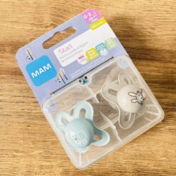 2 Sucettes Silicone Start (0-2 Mois) - MAM - bleu clair