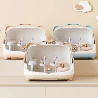 Égouttoir et Rangement de Biberons avec Porte Transparente