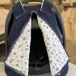 Pare-soleil/vent couverture pour siège bébé double face