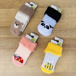 chaussette enfants antidérapantes motifs animaux - Biorganique