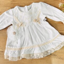 Robe Flamenco en dentelle avec bandeau : coton biologique - 6-9 Mois