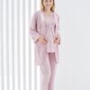 Pyjama grossesse et allaitement 3pcs rose