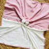 Couverture bébé été en coton pur rose : 90*90cm
