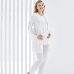 Pyjama dentelle 3 Pièces grossesse et allaitement Ultra Doux