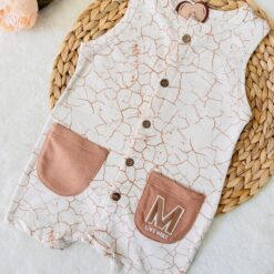 Barboteuse ludique pour bébé en coton