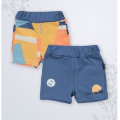 Lot de 2 Shorts Bébé Ludiques pour Été indigo