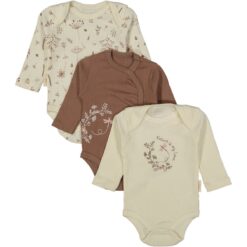 Lot de 3 Body bébé fille brodés 100% coton