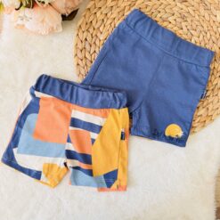Lot de 2 Shorts Bébé Ludiques pour Été indigo