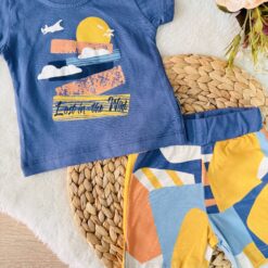 Ensemble bébé short-tshirt en coton