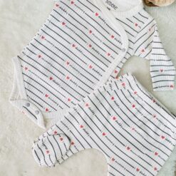 Tenue ludique bébé en coton I love daddy