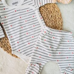 Tenue ludique bébé en coton I love daddy