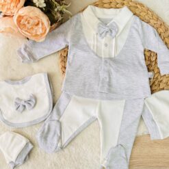 Ensemble élégant 5 pièces en coton mignons 0-3 mois