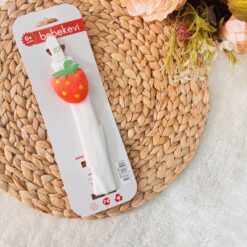 Attache-sucette et doudou 2-en-1 - Bebekevi - fraise