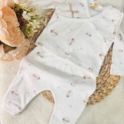 Pyjama bébé fille coton Blanc : Douceur et confort
