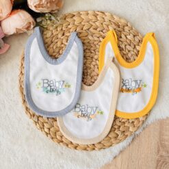 Bavoir naissance coton baby Boy : Un protège vêtements doux
