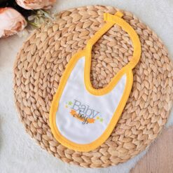 Bavoir naissance coton baby Boy : Un protège vêtements doux - Jaune