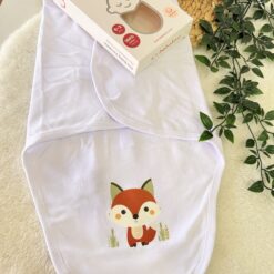 Emmaillotage deluxe bébé coton naturel - Bebekevi - renard