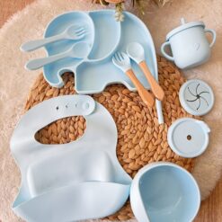 Set repas bébé en silicone : tout-en-un pour les premiers repas