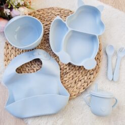 Set repas bébé en silicone : tout-en-un pour les premiers repas