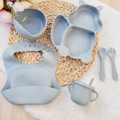 Set repas bébé en silicone : tout-en-un pour les premiers repas