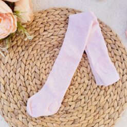 Collants filles à Dentelle Florale - rose clair, 18-24 Mois