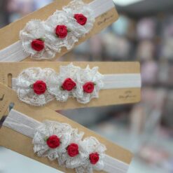 Bandeau bébé fille en dentelle