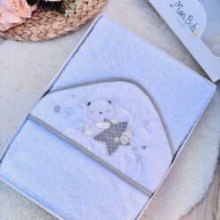 Sortie de Bain Brodée Ourson 100% Coton - mon baby