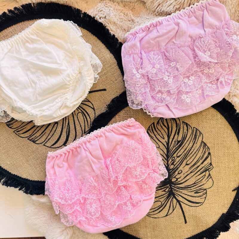 Short à Bulles à Volants Sweet Honey Pour Bébé Fille - Taille 6 Mois, Rose, Avec Liens - Très Bon état