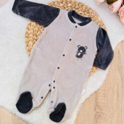 Grenouillère ourson bébé : Parfaite pour les nuits d'hiver