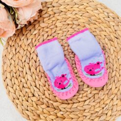 Chaussettes bébé anti-slip Roses
