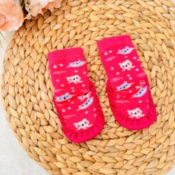 Chaussettes bébé anti-slip Roses