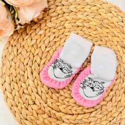Chaussettes bébé anti-slip Roses