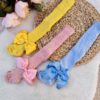 Collants bébé en coton filles avec joli noeud !