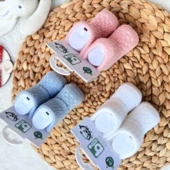 Chaussons bébé en tricot Bamboo